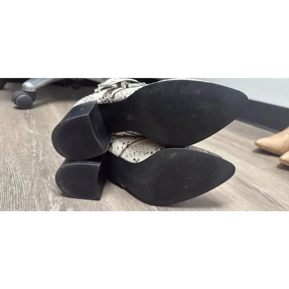 Steve Madden snake skin, white and black heels size 7.5 - Picture 2 of 3